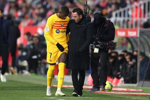 Dembele bỏ lỡ cả 2 lượt trận gặp MU 